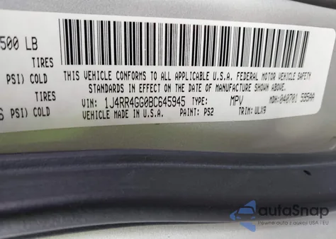 2011 Jeep Grand Cherokee Laredo from USA, damaged, VIN 1J4RR4GG0BC645945